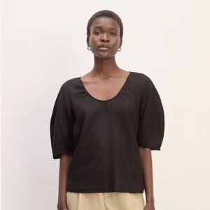 Everlane Linen Scoop Neck Blouse